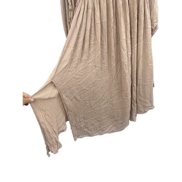 Free People Nude Sand Beige Beach Dress Layered Cutout Womens Medium - Picture 3 of 11